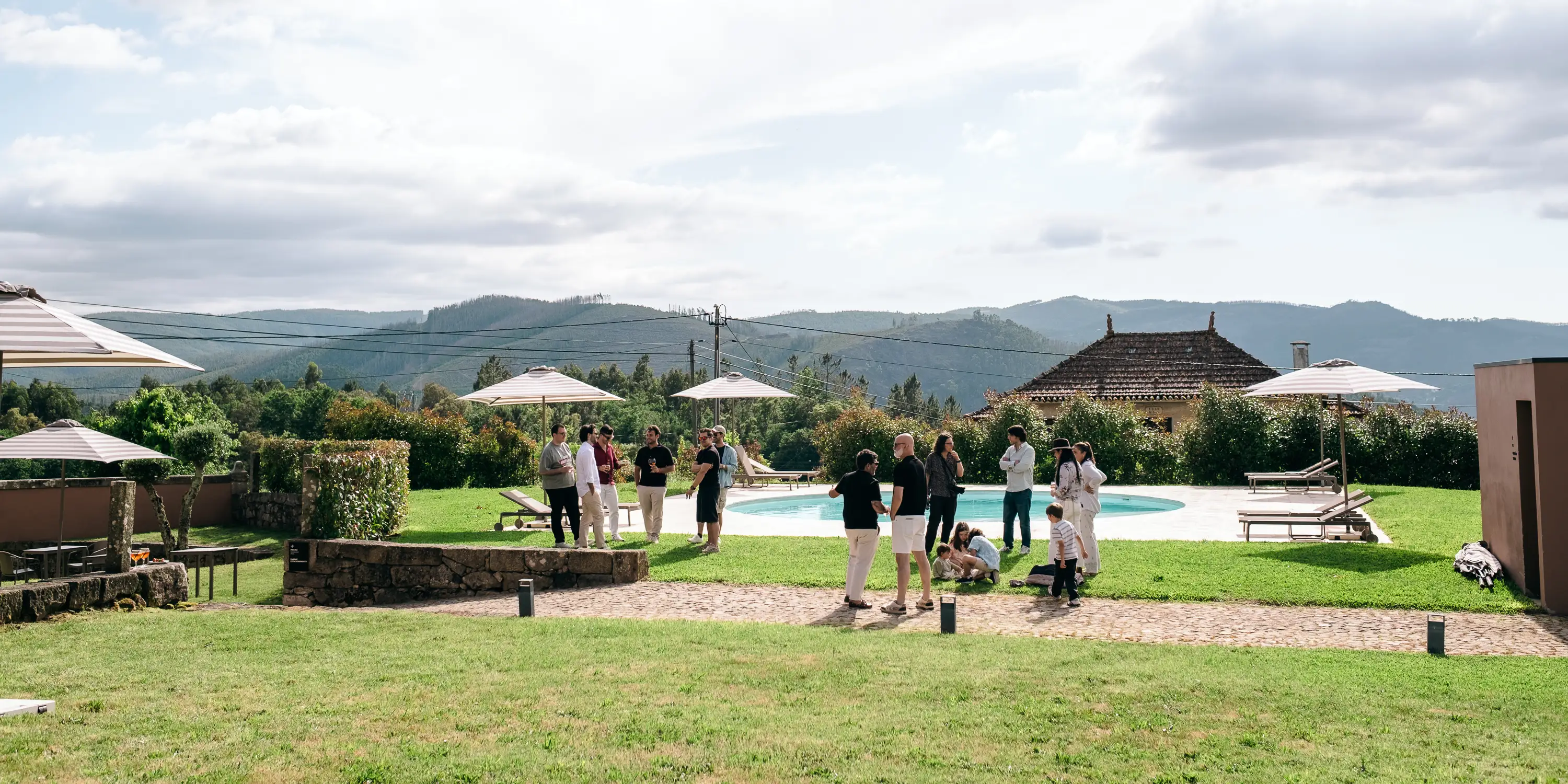 Garden at Noronha Lima Boutique Hotel in Arouca for welcoming guests